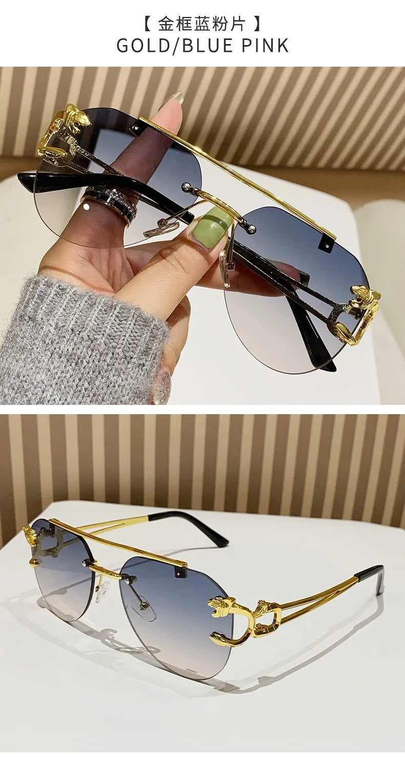 Keret nélküli női napszemüveg, luxus, designer, vintage, UV400, férfi napszemüveg, Lunette, Shades De Soleil, Femme, Gafas De Sol, Mujer, Lentes