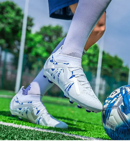 Oversized-Fußballschuhe für Jugendliche und Kinder, komfortables flexibles Design, stabile rutschhemmende Performance für Outdoor-Feldsportarten