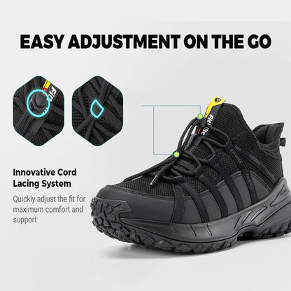 FitVille Wide Slip On Shoes For Men Walking Hiking Shoe Outdoor Trekking Loafer Arch Support Slip Resistant  Wide Toe Box
