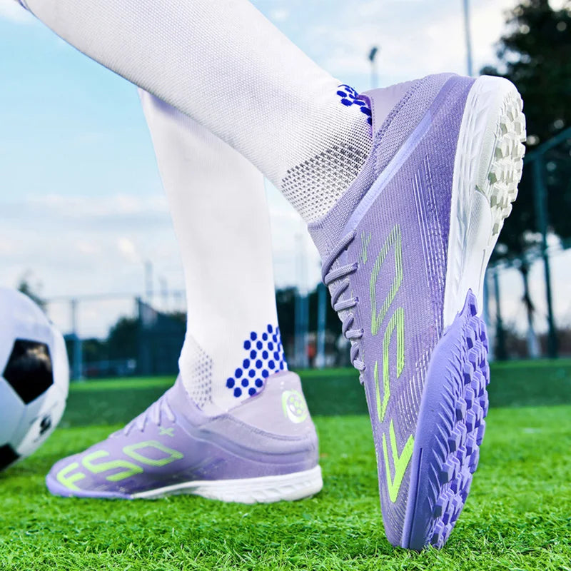 Ultralight Outdoor Sport Men's Soccer Shoes Training Football Sneakers for Youth Turf Soccer Cleats Non-Slip