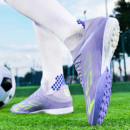 Ultralight Outdoor Sport Men's Soccer Shoes Training Football Sneakers for Youth Turf Soccer Cleats Non-Slip