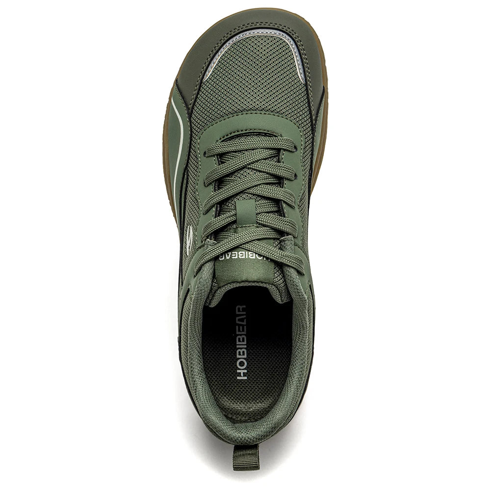 HOBIBEAR Men Wide Toe Shoes Barefoot Walking Sneakers Outdoor Travel Lace Up Running Shoes for Unisex