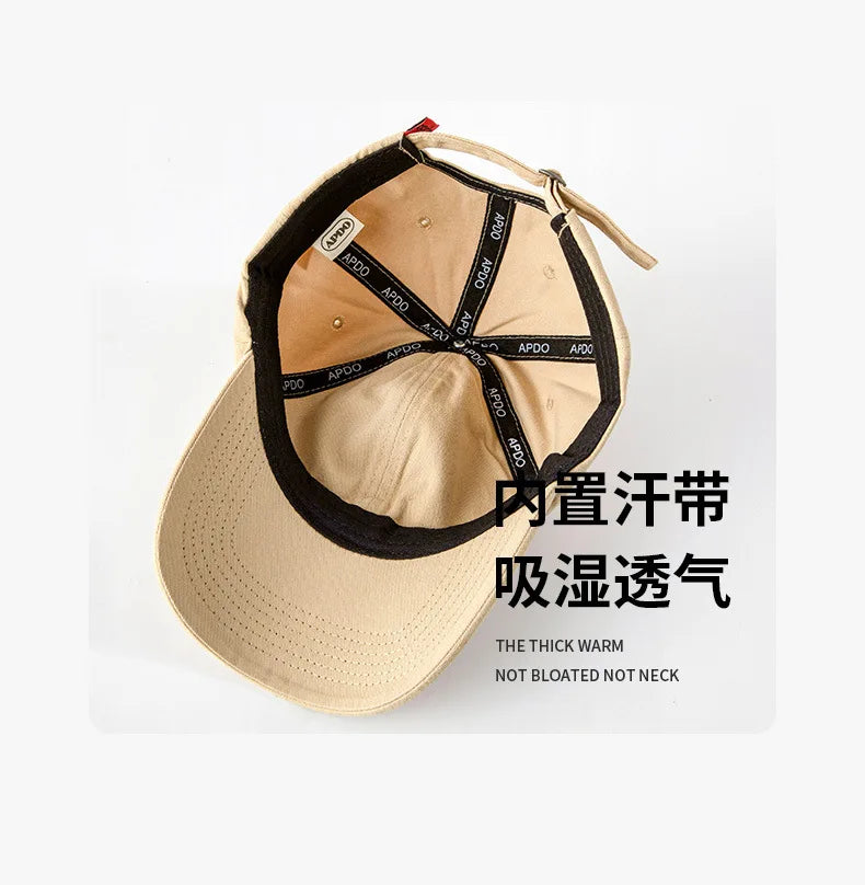 Big Head Baseball Cap Embroidery Polar Bear XL Size Sun Visor Cap Unisex Casual Solid Colors Fisherman Cap Woman Man Beach Hat