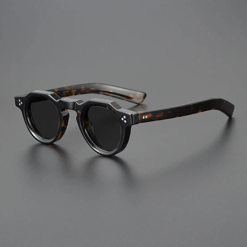 Vintage Polarized Acetate Sunglasses Men Quality Retro Designer Small Sunglasses Women UV400 Handmade Luxury Brand Eyewear