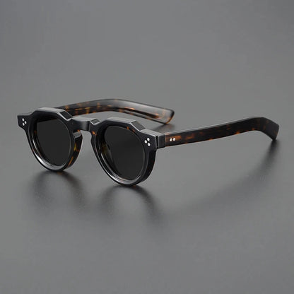 Vintage Polarized Acetate Sunglasses Men Quality Retro Designer Small Sunglasses Women UV400 Handmade Luxury Brand Eyewear
