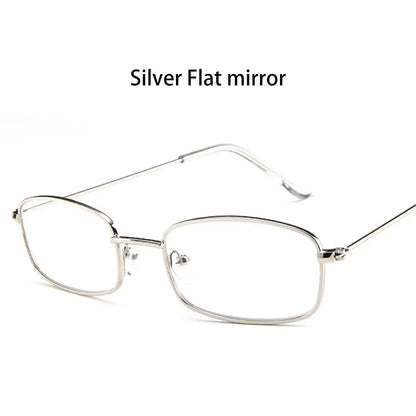 Small Rectangle Sunglasses Women Metal Square Vintage Sun Glasses Brand Designer Men Retro 90s Trendy Gradient Eyewear Shades