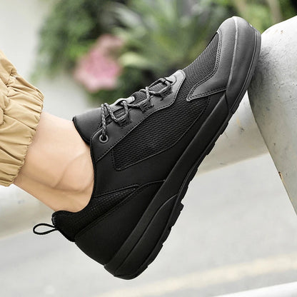 Leisure Walk Men Casual Shoes Fashion Genuine Leather Sneakers Outdoor Male Sports Shoes Non-Slip Walking Shoes Trekking Footwear