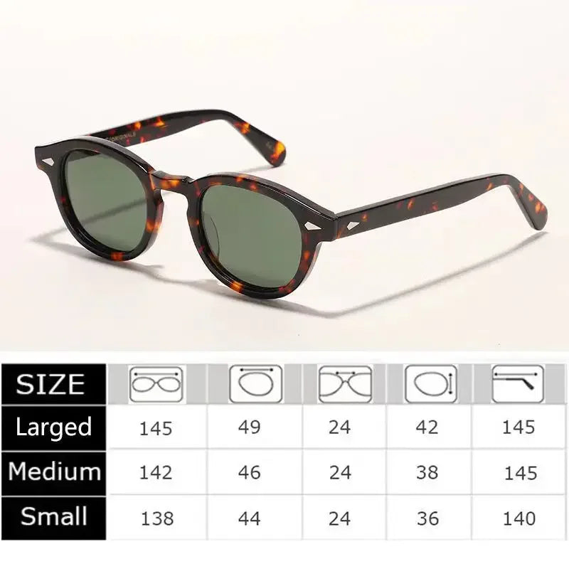 Polarized Sunglasses Men Sun Glasses Woman Johnny Depp Lemtosh Luxury Brand Vintage Acetate Frame Goggles