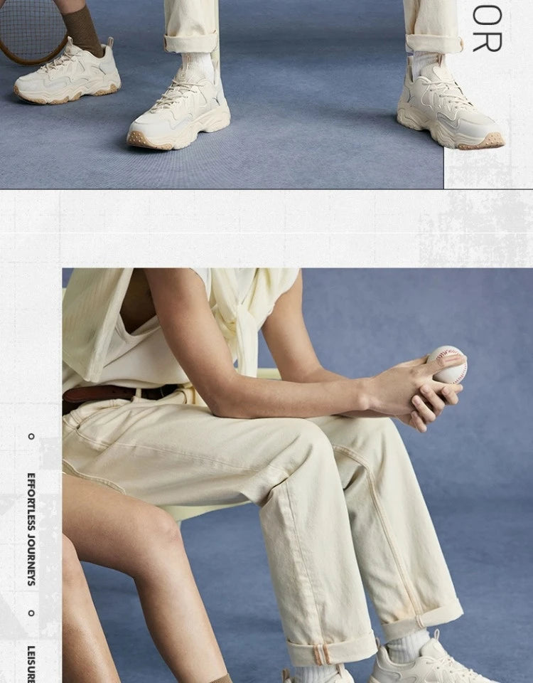Xtep Casual Shoes Spring And Summer Lightweight Sports Shoes Thick Sole Fashionable Street Style Sneakers 875319320004