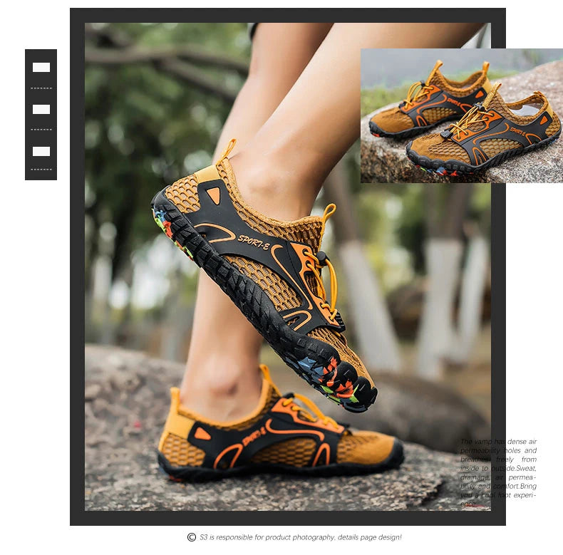 Water Shoes For Men Trekking Hiking Shoes Drainage Beach Aqua Shoe Quick Dry Swim Barefoot Sandal Diving Fishing Surfing Sneaker