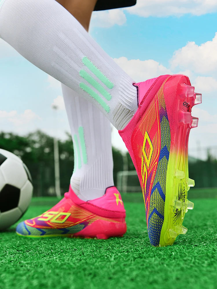 Herren-Fußballschuhe New Society für Rasen, atmungsaktive ultraleichte Outdoor-Sportschuhe für Erwachsene, Fußball-Sneaker für Herren