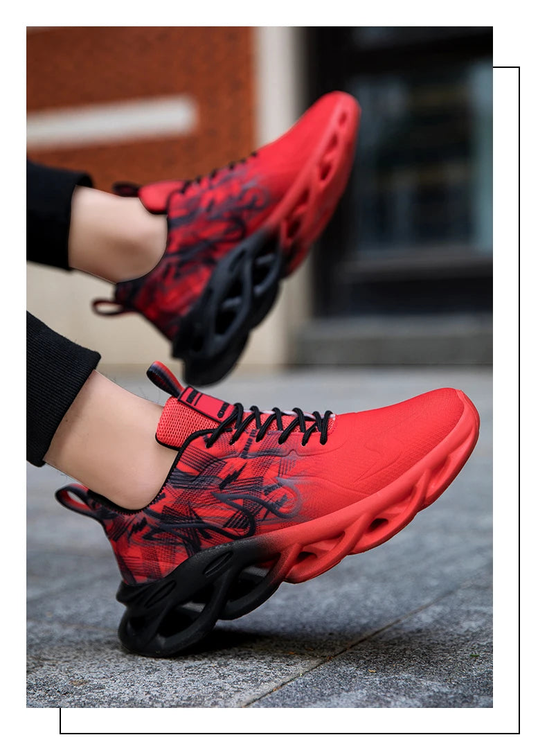 Men Running Shoes Breathable Mesh Sports Shoes Cushion Casual Sneakers Lightweight Comfortable Tennis Shoes Athletic Footwear