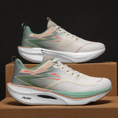 Men Running Shoes Marathon Sports Air Cushion Carbon Board Breathable Lightweight Comfortable Women Outdoor Athletic Sneakers