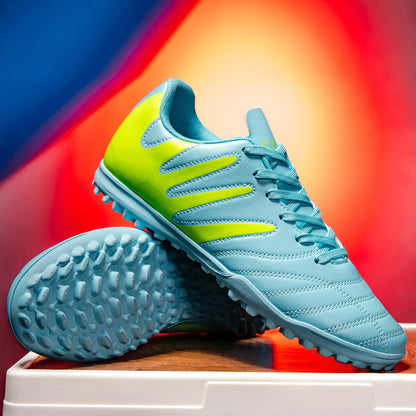 Chaussures de football Sport Essential TF Turf, tissu PU intégré, semelle en caoutchouc antidérapante, résistantes à l'usure, unisexes, décontractées.