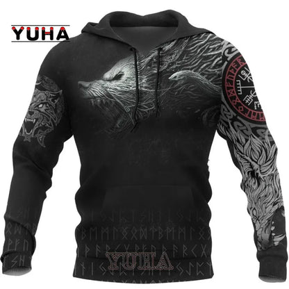 Wolf-Print-Hoodies für Herren, 3D-Hoodies, Marken-Sweatshirts, Jacken, hochwertiger Pullover, modische Trainingsanzüge, Animal-Streetwear für draußen