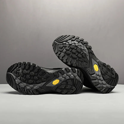 HIKEUP Scarponi da trekking da uomo alti, scarpe invernali da outdoor, con lacci, antiscivolo, sportive, casual, da trekking, in pelle scamosciata, calde