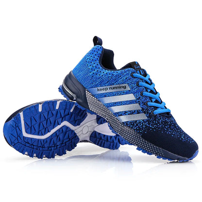 Men Running Shoes Mesh Fashion Sneakers Breathable Casual Sport Shoes Outdoor Walking Jogging Tennis Shoes Athletics Plus Size