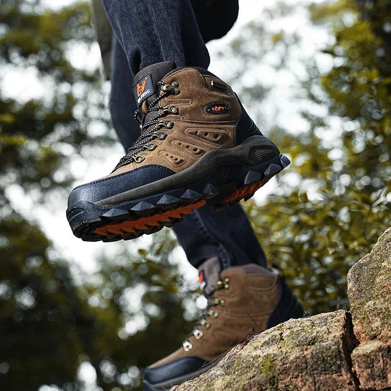 PLUS SIZE Unisex High-Top Adventure Sneakers Durable Grip Non-Slip Lace-Up Comfort Ideal for Outdoor Hiking Boots Men Footwear