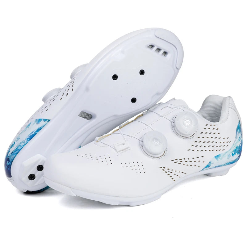 Profesjonalne męskie buty do kolarstwa szosowego, buty rowerowe SPD, podeszwa MTB, płaskie, wyścigowe, szybkie, do jazdy w terenie, obuwie rowerowe górskie, pedały sportowe