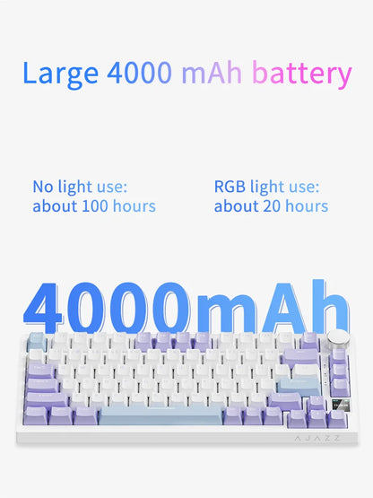 AJAZZ AK820 / AK820Pro Gaming Mechanical Keyboard 75% 82 Keys Wired Single Mode/Bluetooth Wireless Gamer Keyboard for Laptop PC
