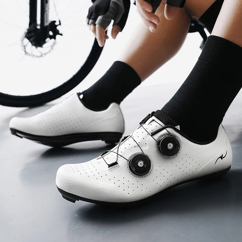 Competition Cycling Sports Shoes Road Bicycle Shoes Unisex Breathable Self-Locking Racing Cycling Shoes