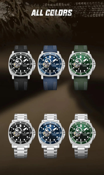 PD1736 PAGANI DESIGN 2025 Men Automatic Mechanical Watches Casual Fashion Sapphire Stainless Steel Diving TMI NH39 Reloj Hombre