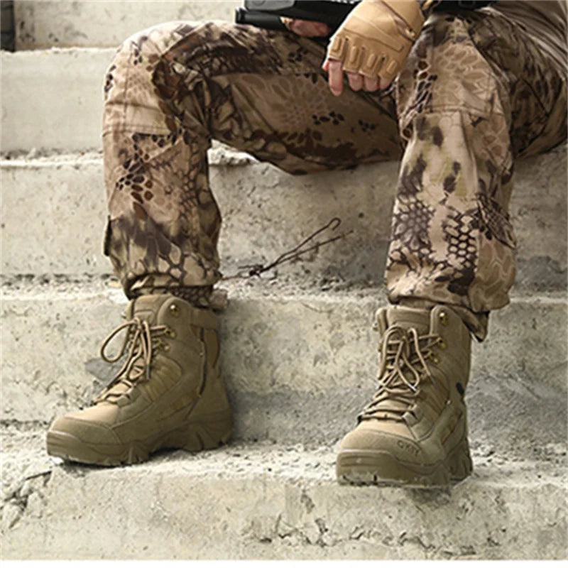Men Tactical Boots Boots Men Desert Waterproof Work Safety Shoes Hiking Shoes Ankle Men Outdoor Boots