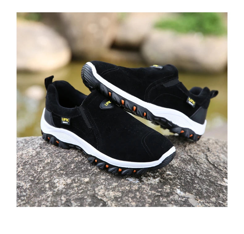 Sapatos desportivos casuais para homem, para caminhadas ao ar livre, acampamento, corrida leve e jogging, mocassins antiderrapantes, sapatos de caminhada, tamanhos grandes 38-50