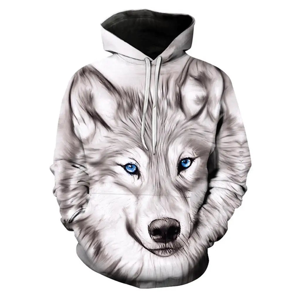Wolf-Print-Hoodies für Herren, 3D-Hoodies, Marken-Sweatshirts, Jacken, hochwertiger Pullover, modische Trainingsanzüge, Animal-Streetwear für draußen