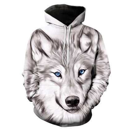 Wolf-Print-Hoodies für Herren, 3D-Hoodies, Marken-Sweatshirts, Jacken, hochwertiger Pullover, modische Trainingsanzüge, Animal-Streetwear für draußen