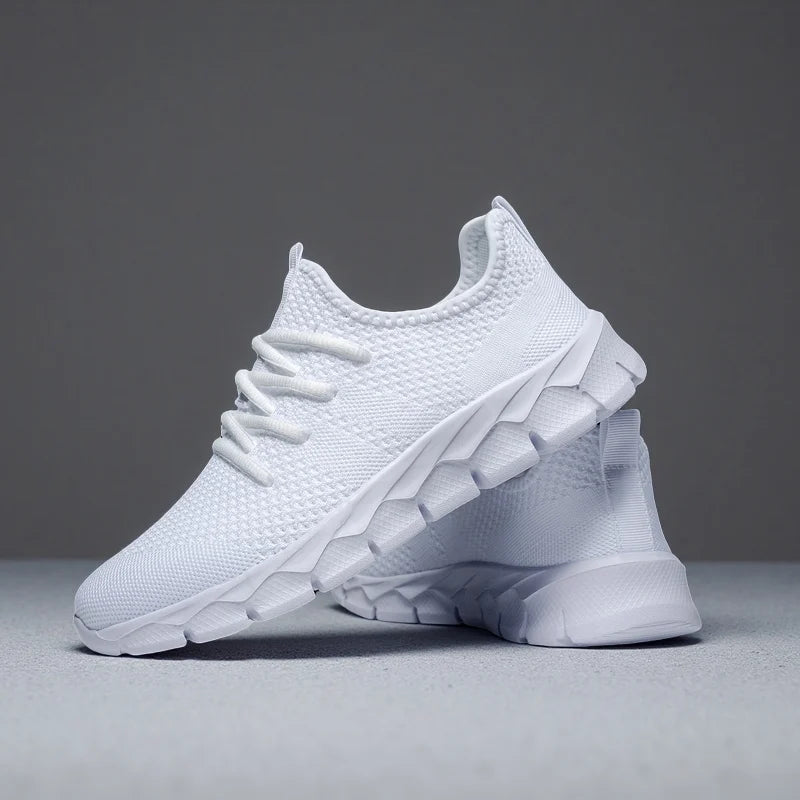 Zapatillas deportivas para hombre de malla ligeras; zapatos planos informales para mujer; zapatillas deportivas de running para hombre; zapatillas de tenis blandas y transpirables; zapatillas deportivas para hombre.