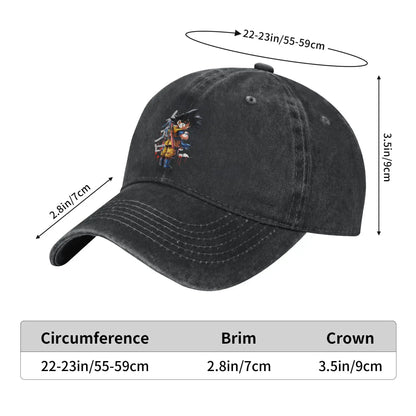 Dragon Ball Kakarot Goku Baseball Caps Vintage Distressed Denim Sun Cap Men Women Outdoor Workouts Unstructured Soft Caps Hat, produit gaming premium Fraquane, produits de luxe, nouvelle génération, équipement gamer