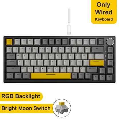 AJAZZ AK820 Wired With Rotary Volume Buttons Hot-Swappable Keys For Office And Home Mechanical Keyboards