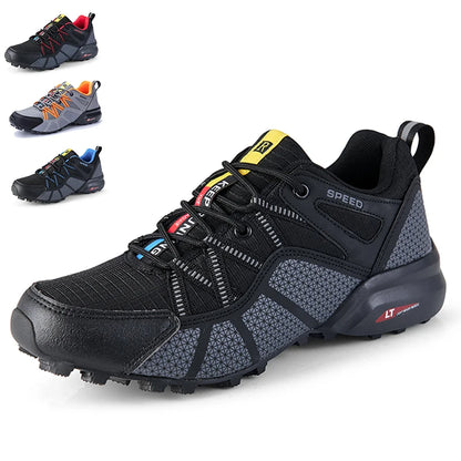 Scarpe da trekking da uomo all-terrain, scarpe sportive outdoor in mesh traspirante, antiscivolo e resistenti all’usura, scarpe da trekking e ciclismo outdoor