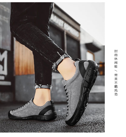 Adidași de trekking pentru bărbați, pantofi de mers pe jos, pantofi de drumeție pentru bărbați cu talpă joasă, pantofi sport antiderapanti pentru activități în aer liber, mărime mare pentru bărbați 47