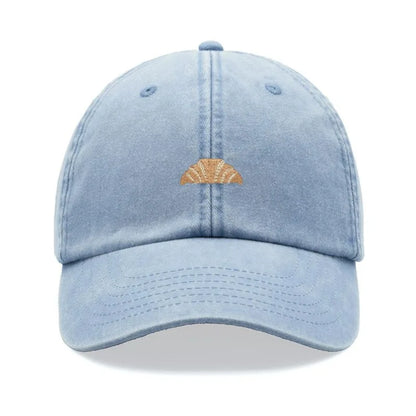 1pc Croissant Printing Retro Baseball Caps for Men,outdoor Leisure Washed Adjustable Dad Hat Faded Sports Sun Tralve Dailywear