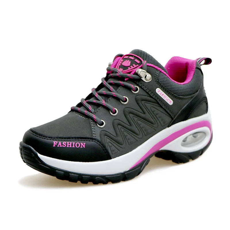 Scarpe sportive da donna, sneakers con plateau, scarpe alla moda per attività all’aperto e escursionismo, scarpe casual antiscivolo, scarpe da corsa basse, calzature da donna
