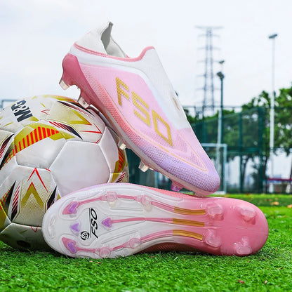 Neue Herren-Fußballschuhe, Futsal- und Outdoor-Sneaker, rutschfeste hochwertige Fußballschuhe mit Stollen für Rasenplätze, Bestseller, High-Top, leicht