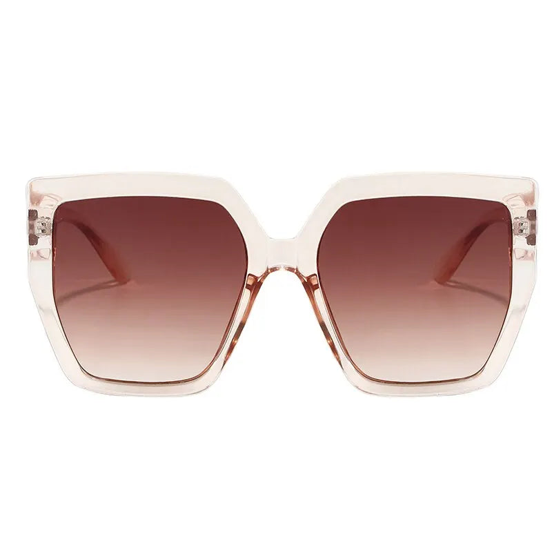 Vintage Oversized Square Sunglasses Women For Men Classic Big Frame Trending Sun Glasses UV400 Luxury Brand Designer Eyeglasses