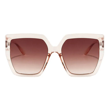Vintage Oversized Square Sunglasses Women For Men Classic Big Frame Trending Sun Glasses UV400 Luxury Brand Designer Eyeglasses