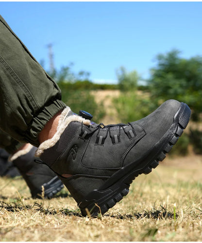 Bottes de sécurité imperméables pour hommes, chaussures de travail Parker en acier, bouton rotatif, chaussures de protection, taille 47, 48, hiver