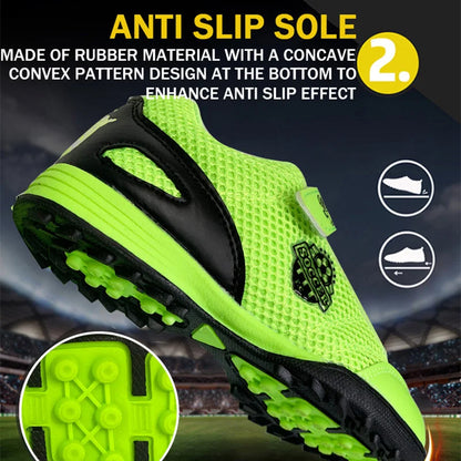 Zapatillas de fútbol para niños y niñas Tf, con cierre de velcro, sin tacos, para lacrosse, para principiantes, para críquet y para béisbol