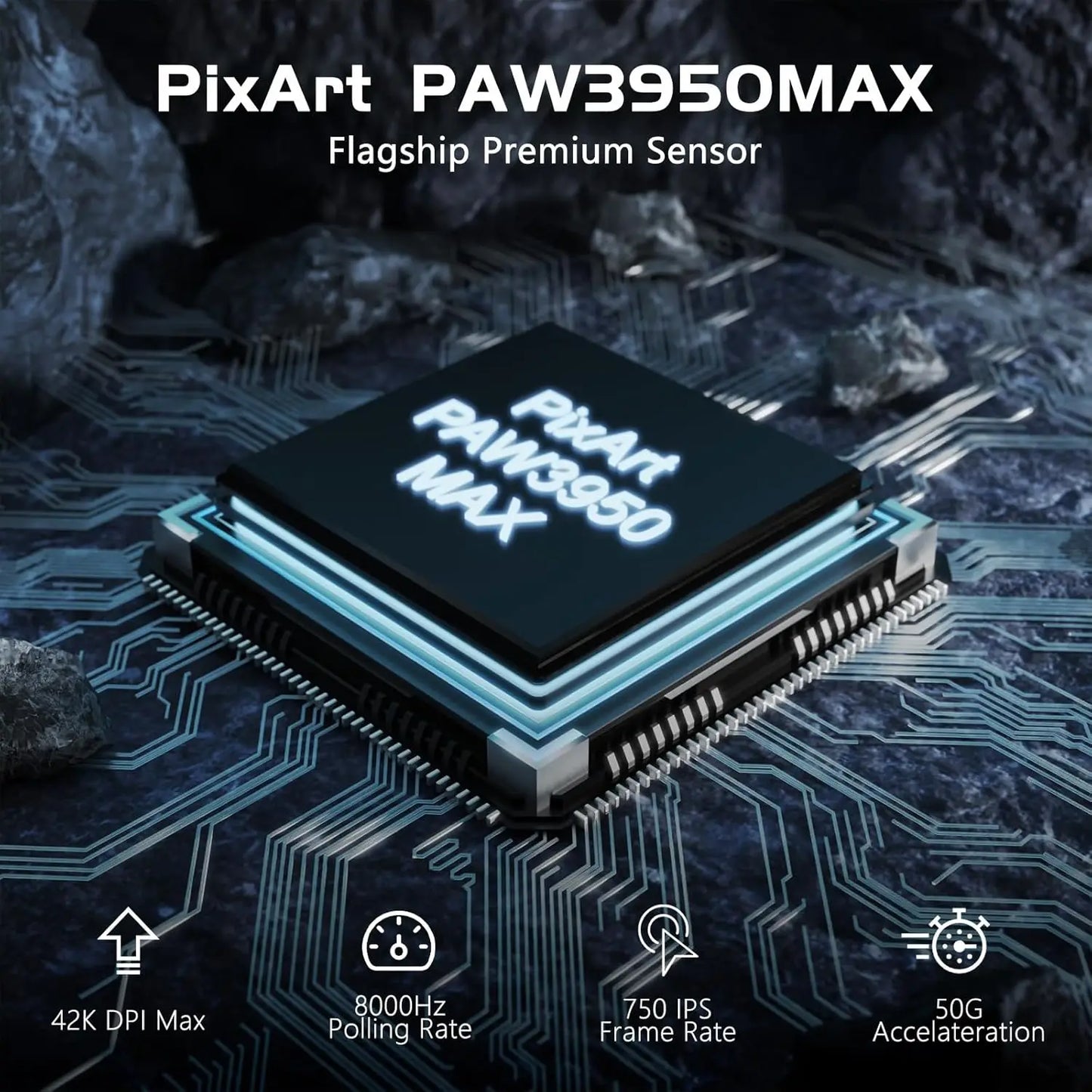 Attack Shark R6 Ελαφρύ Ασύρματο Gaming Ποντίκι, Ποντίκι Υπολογιστή με Αισθητήρα PAW 3950Max και Nordic 52480, Ρυθμός Αναφοράς 8KHz