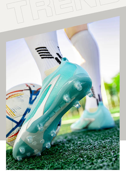 Botas de fútbol para hombre, con tacos para exterior, transpirables, antideslizantes, para adultos, con tacos largos, deportivas, de entrenamiento, para niños, para partido, cómodas