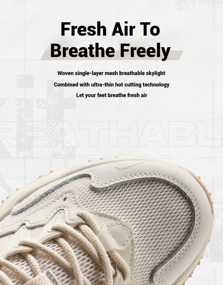 Xtep Casual Shoes Spring And Summer Lightweight Sports Shoes Thick Sole Fashionable Street Style Sneakers 875319320004