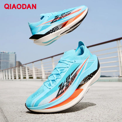 QIAODAN Feiying Plaid 3 Men's Running Shoes 2026 Carbon Plate Marathon Racing Sneakers Lightweight Breathable Shoes QDB023262290