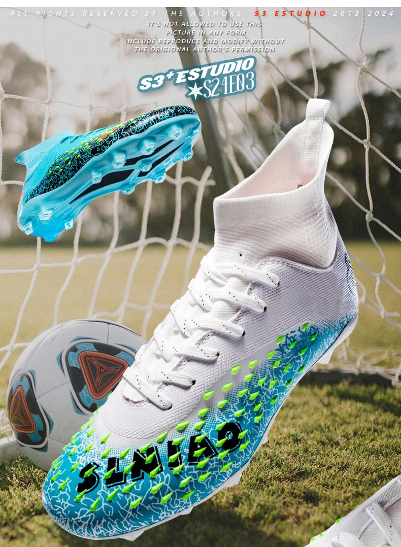 Men Professional Football Shoes Society Cleats Soccer Shoes Original Indoor Football Field Boots Grass Training TF/FG Sneaker