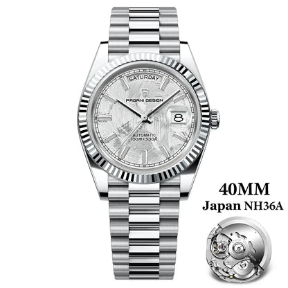 Montre PAGANI DESIGN DD40 pour homme – Modèle en or rose, montre-bracelet mécanique de luxe, mouvement automatique, verre saphir avec traitement antireflet, étanche