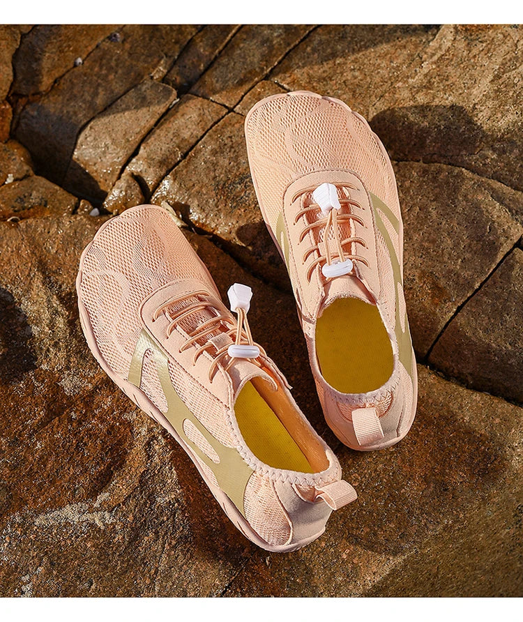 Unisex Wide Toe Barefoot Water Shoes Quick Dry Breathable Soft Sole Beach Aqua Shoes Lightweight Swimming Water Sports Sneakers
