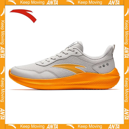 ANTA QINGKONG Męskie zimowe, amortyzujące, skórzane buty do biegania, odporne na zużycie, lekkie buty sportowe do codziennego użytkowania